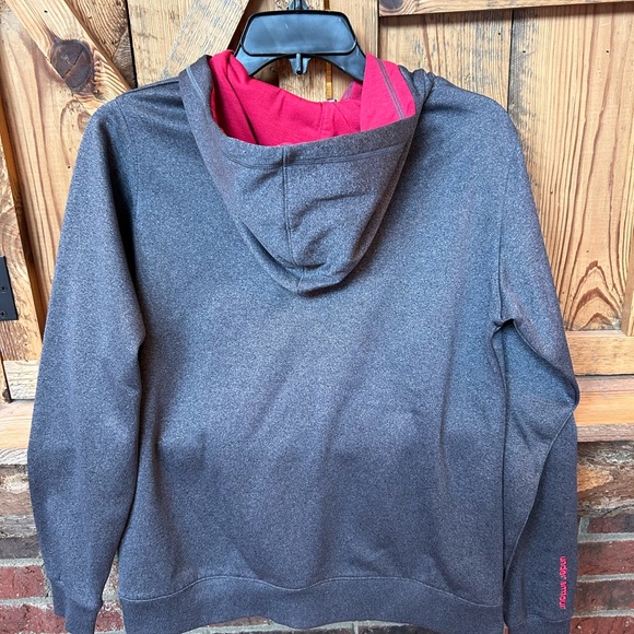 Women’s Small Pink and Grey Under Armour Hoodie - Picture 2 of 4